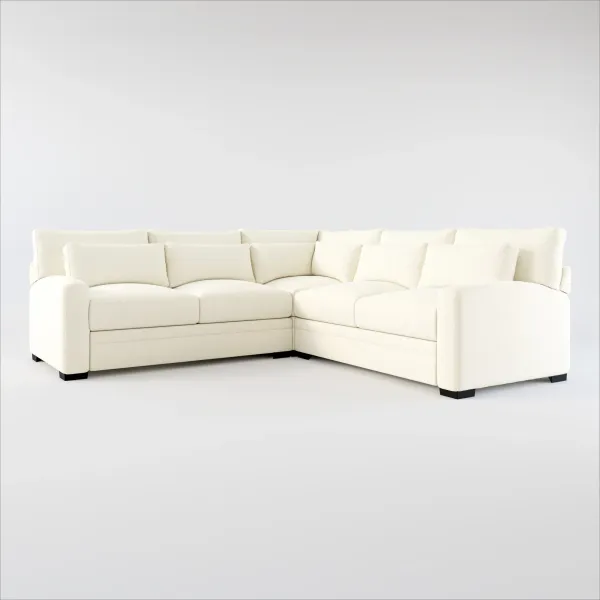 Winston Hybrid Comfort Eco Performance 3-Piece Sectional - Fincher Ivory