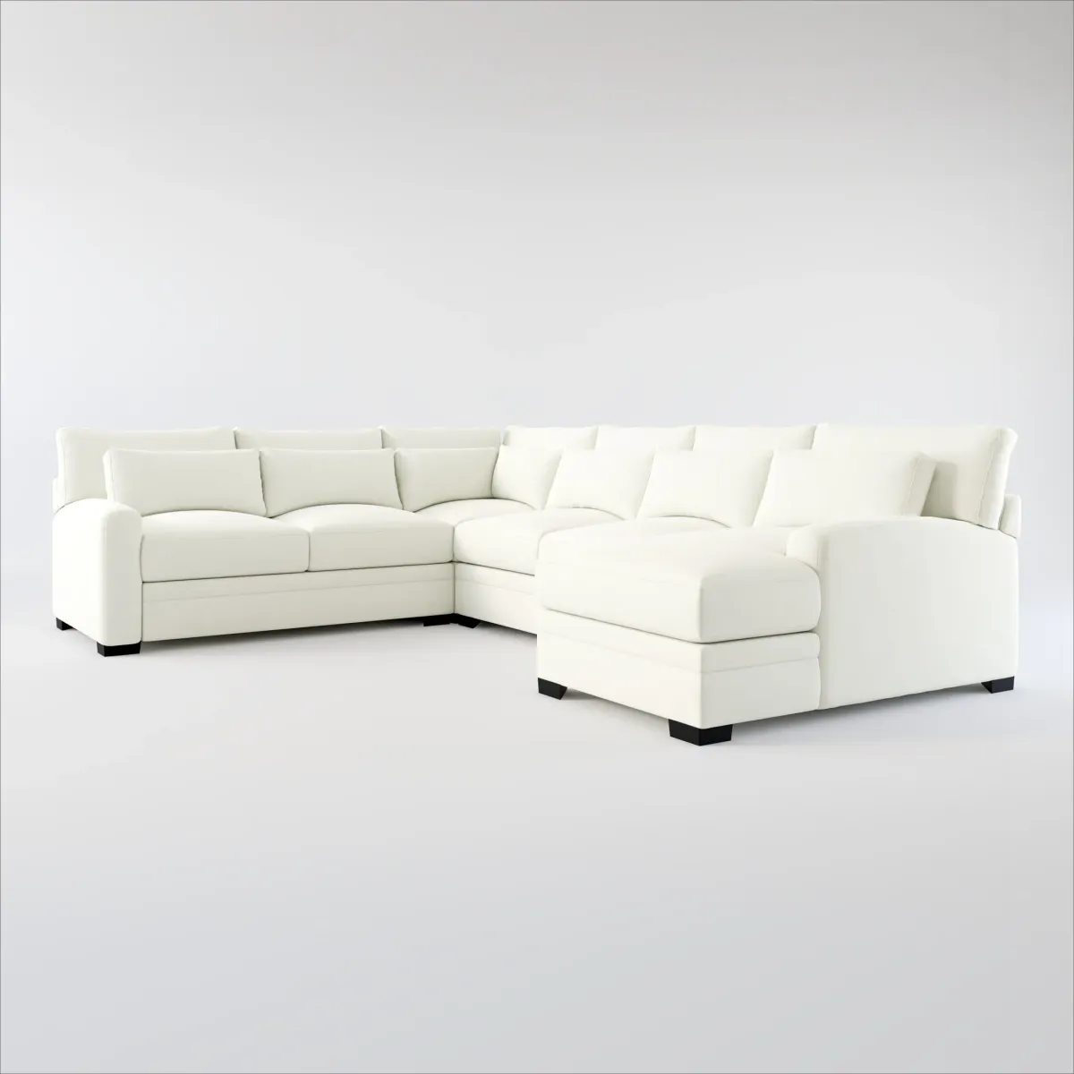 Winston Hybrid Comfort Eco Performance 4-Piece Sectional - Liv Arctic