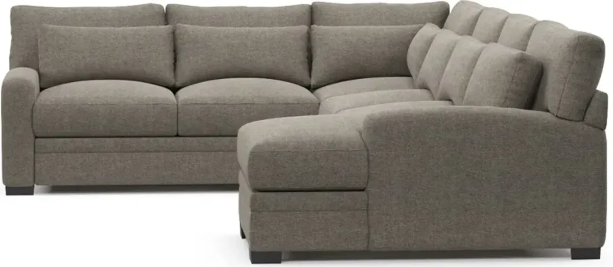 Winston Foam Comfort Eco Performance 4-Piece Sectional - Bridger Metal