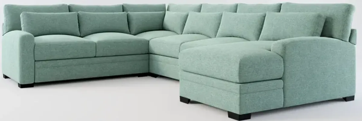 Winston Foam Comfort Eco Performance 4-Piece Sectional - Bridger Jade