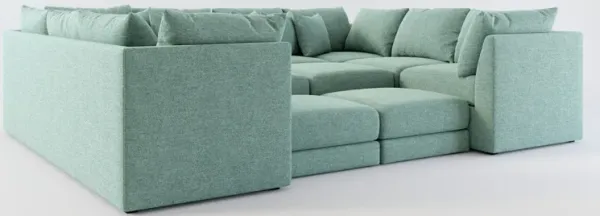 Nest Hybrid Comfort Eco Performance 7-Piece Pit Sectional - Bridger Jade