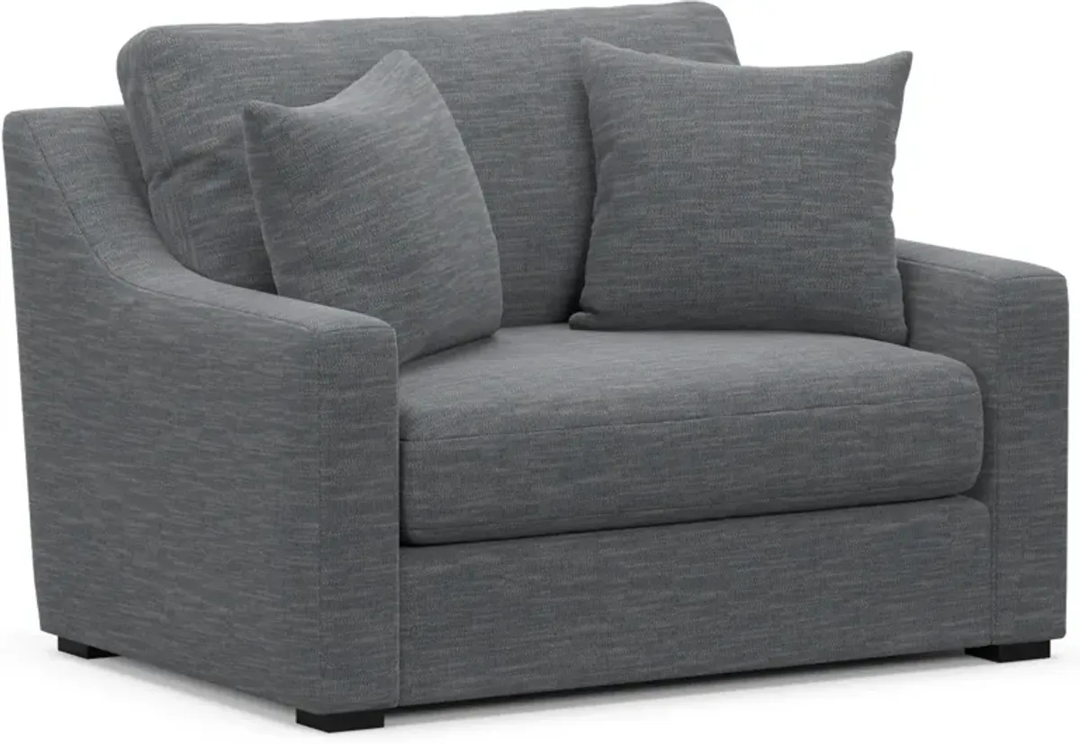 Dobson Foam Comfort Chair and a Half - Dudley Indigo