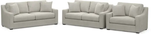Dobson Foam Comfort 3 Pc. Living Room - Laurent Beach