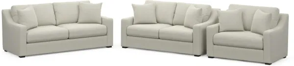 Dobson Foam Comfort 3 Pc. Living Room - Anders Ivory