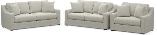 Dobson Foam Comfort 3 Pc. Living Room - Everton Grey