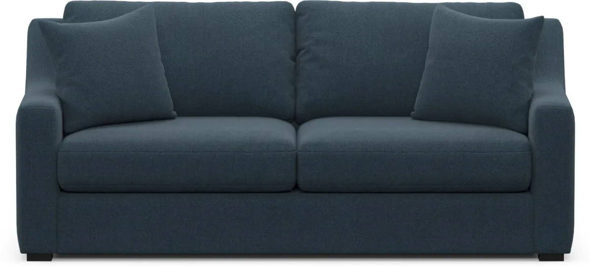 Dobson Foam Comfort Sofa - Broderick Indigo