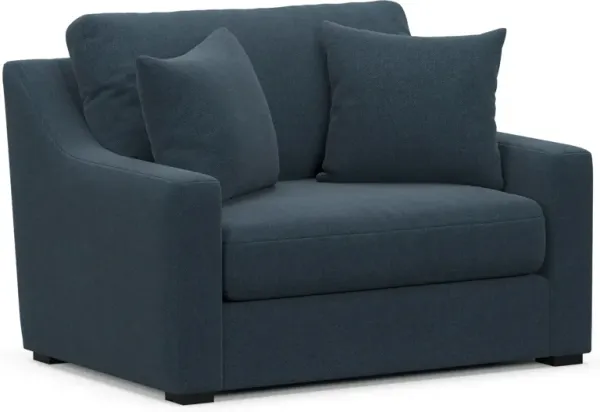 Dobson Foam Comfort Chair and a Half - Broderick Indigo