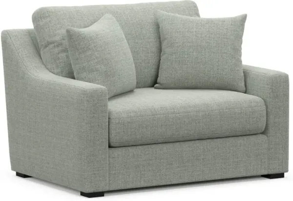 Dobson Foam Comfort Chair and a Half - Broderick Sea Glass