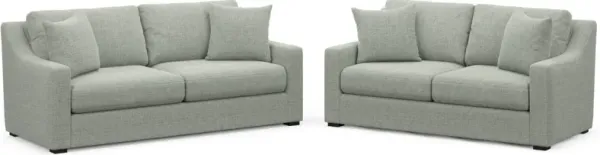 Dobson Foam Comfort 2 Pc. Living Room - Broderick Sea Glass
