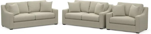 Dobson Foam Comfort 3 Pc. Living Room - Broderick Charcoal
