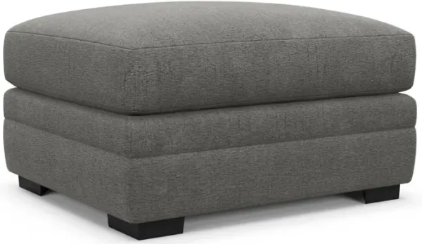 Boston Foam Comfort Ottoman - Living Large Charcoal