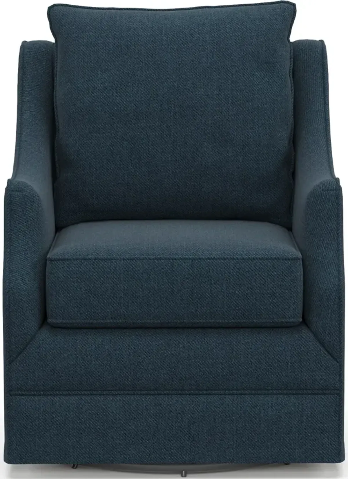 Mara Swivel Accent Chair - Broderick Indigo