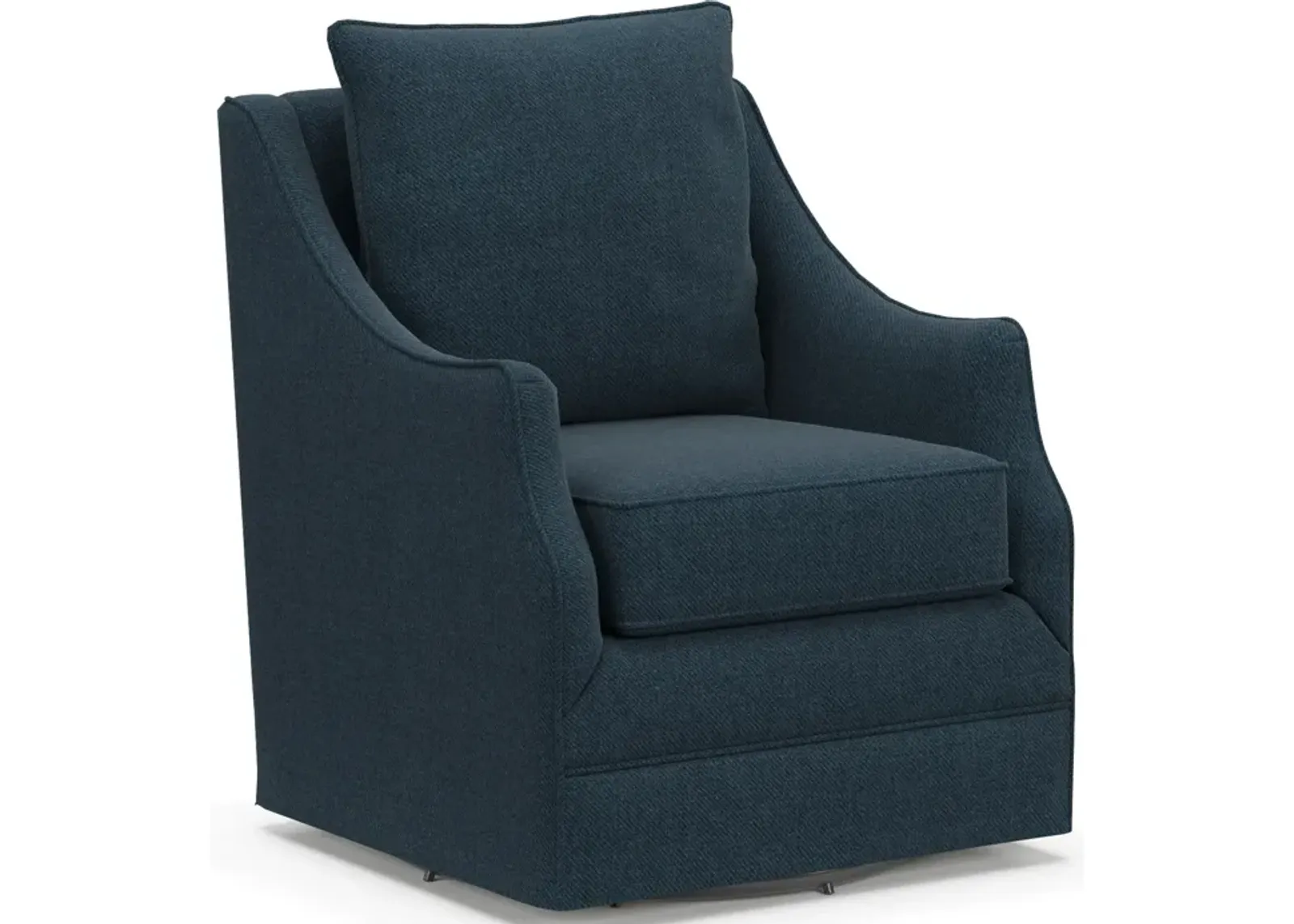 Mara Swivel Accent Chair - Broderick Indigo