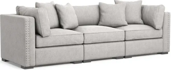 Abington Foam Comfort 3-Piece Sofa - Burmese Granite