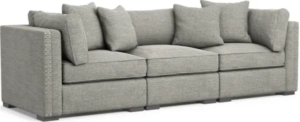 Abington Foam Comfort 3-Piece Sofa - Pandora Pepper