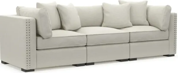 Abington Foam Comfort 3-Piece Sofa - Living Large White