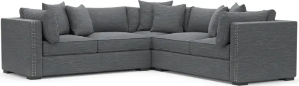 Abington Foam Comfort 3-Piece Sectional - Dudley Indigo