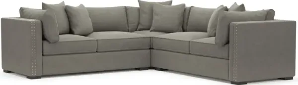 Abington Foam Comfort 3-Piece Sectional - Abington Fog