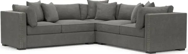 Abington Foam Comfort 3-Piece Sectional - Living Large Charcoal