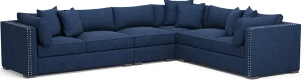 Abington Foam Comfort 4-Piece Sectional - Oslo Navy