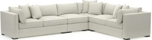 Abington Foam Comfort 4-Piece Sectional - Living Large White