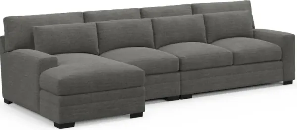 Boston Foam Comfort Sectional - Curious Charcoal