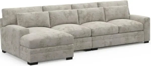 Boston Foam Comfort Sectional - Hearth Cement