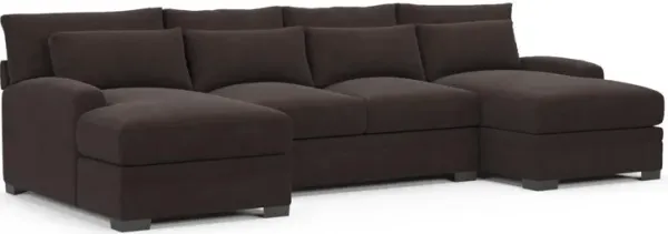 Boston Foam Comfort Sectional - Merrimac Dark Brown