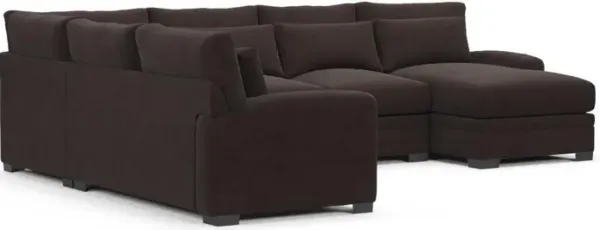 Boston Foam Comfort Sectional - Merrimac Dark Brown