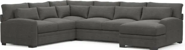 Boston Foam Comfort Sectional - Curious Charcoal