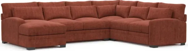 Boston Foam Comfort Sectional - Contessa Paprika