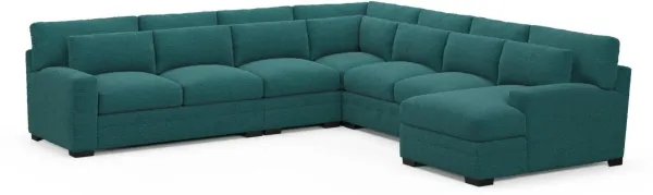 Boston Foam Comfort Sectional - Bloke Peacock