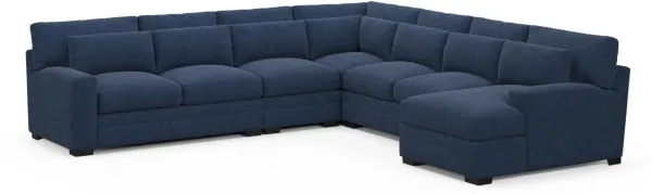Boston Foam Comfort Sectional - Oslo Navy