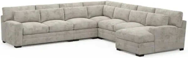 Boston Foam Comfort Sectional - Hearth Cement