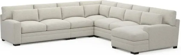 Boston Foam Comfort Sectional - Muse Stone