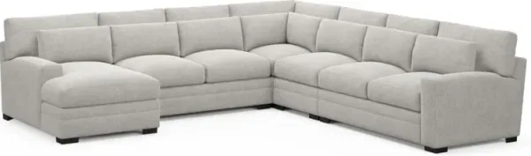 Boston Foam Comfort Sectional - Burmese Granite