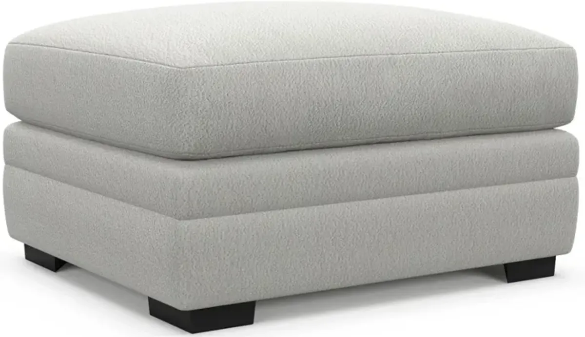 Boston Hybrid Comfort Ottoman - Oslo Snow