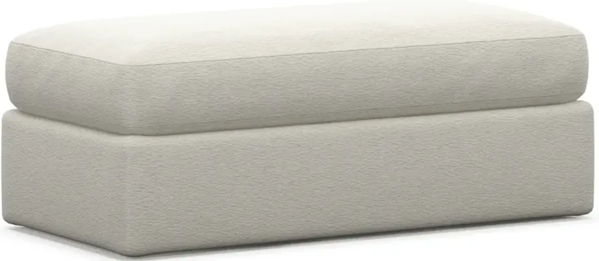 Haven Foam Comfort Ottoman - Living Large White