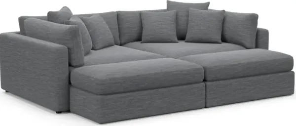 Sasha Foam Comfort Sectional - Dudley Indigo