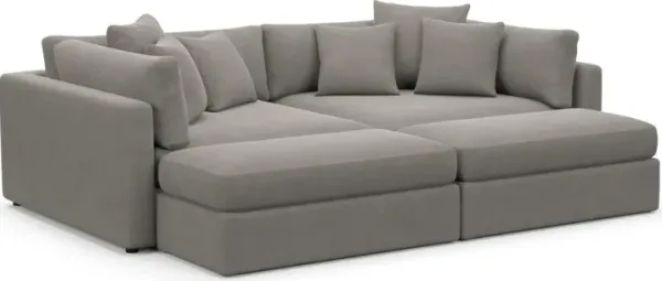 Sasha Foam Comfort Sectional - Abington TW Fog