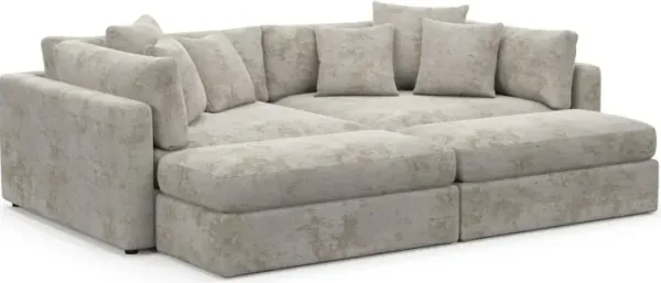 Sasha Foam Comfort Sectional - Hearth Cement