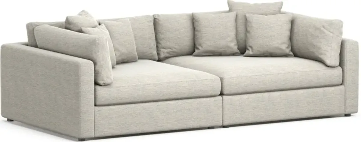 Haven 2-Piece Media Sofa - Merino Chalk