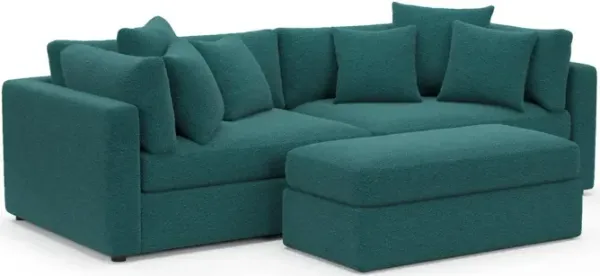 Sasha Foam Comfort Sectional - Bloke Peacock