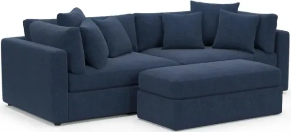 Sasha Foam Comfort Sectional - Oslo Navy