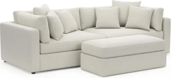 Sasha Foam Comfort Sectional - Living Large White