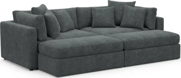 Sasha Foam Comfort Sectional - Contessa Shadow