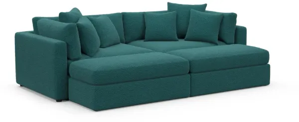Sasha Foam Comfort Sectional - Bloke Peacock