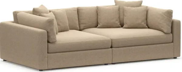 Haven Foam Comfort Eco Performance Fabric 2-Piece Media Sofa - Liv Wicker