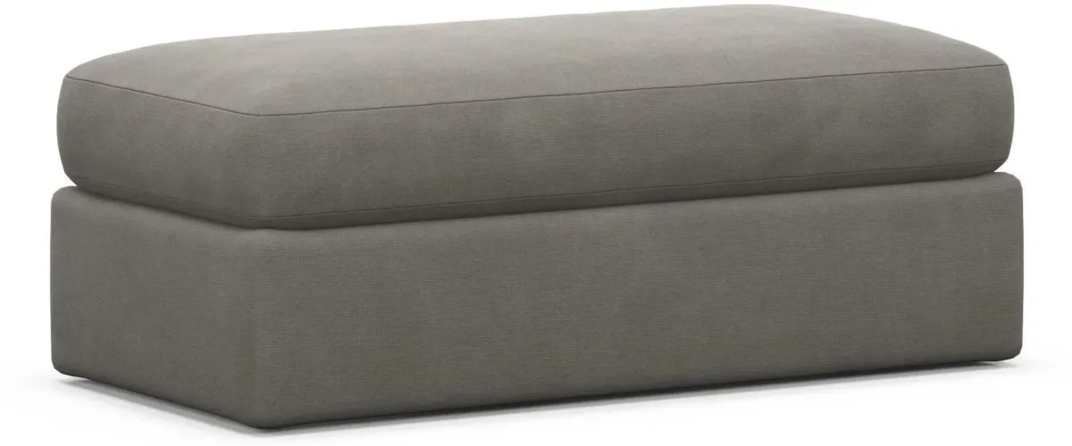 Sasha Foam Comfort Ottoman - Abington TW Fog
