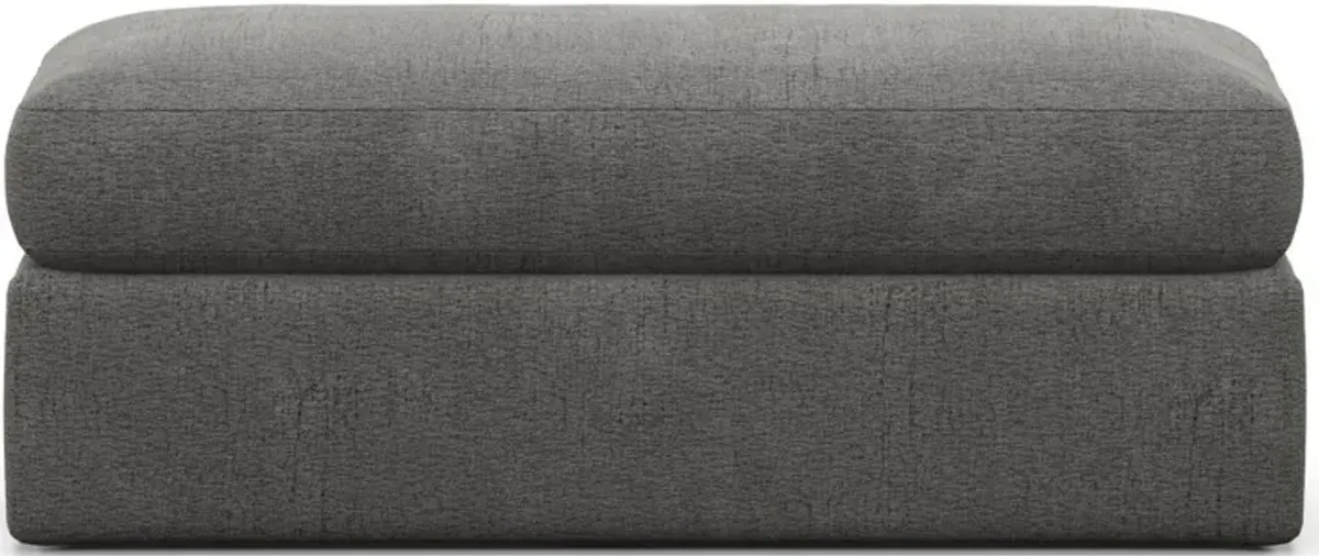 Sasha Foam Comfort Ottoman - Living Large Charcoal